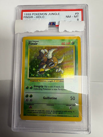 Pinsir-Holo - 1999 Pokemon Jungle #9 - PSA 8
