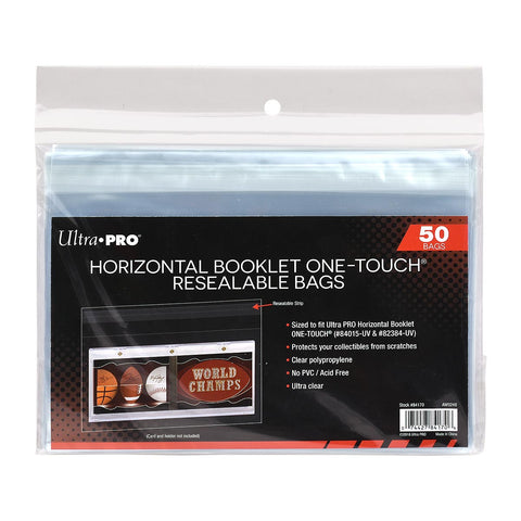 Ultra PRO: One-Touch Resealable Bags - Horizontal Booklet