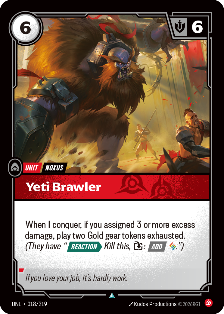 Yeti Brawler (UNL-018/219) [Riftbound: Unleashed]