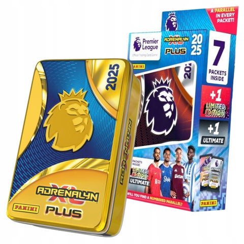 Panini - 2025 Adrenalyn XL Plus Premier League Soccer - Mega Tin (Blue Package)