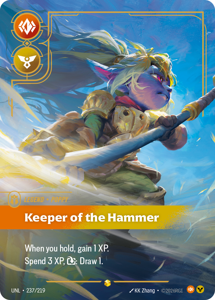 Poppy - Keeper of the Hammer (Overnumbered) (UNL-237a/219) [Riftbound: Unleashed]