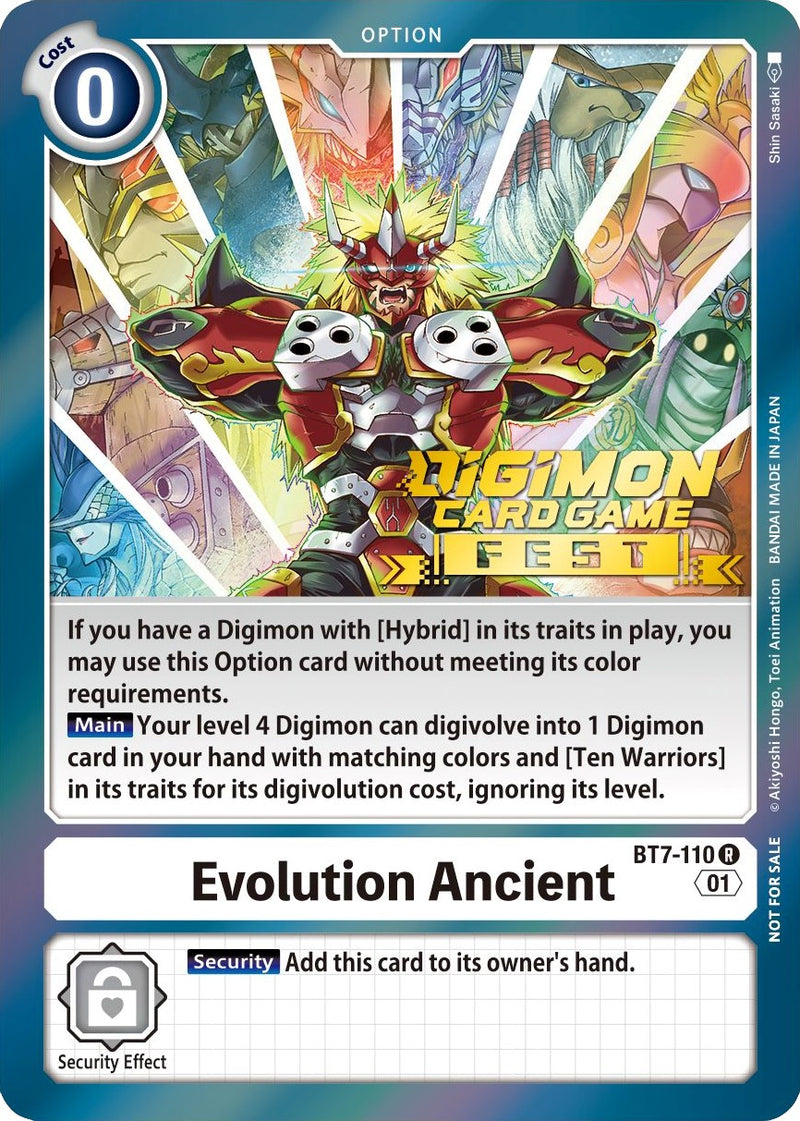 Evolution Ancient [BT7-110] (Digimon Card Game Fest 2022) [Next Adventure Promos]