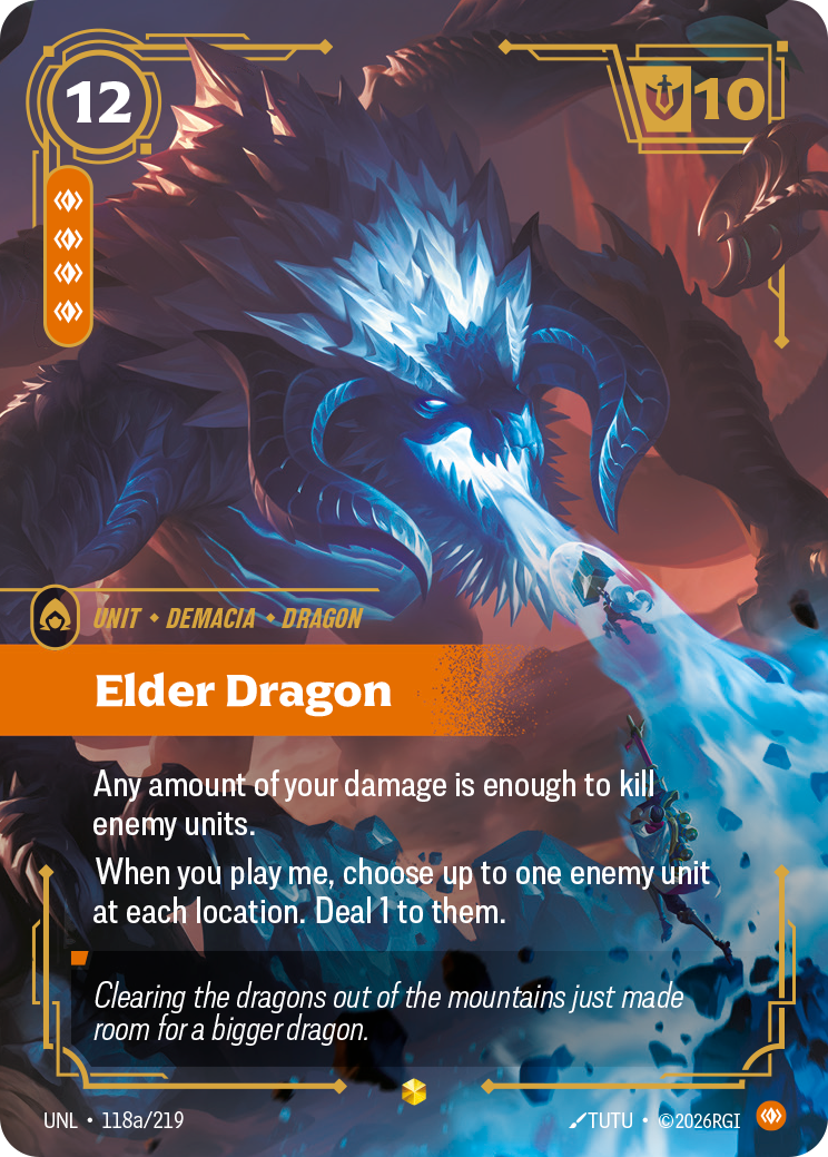 Elder Dragon (Alternate Art) (UNL-118a/219) [Riftbound: Unleashed]