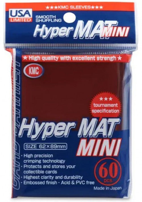 KMC Sleeves (60ct) - Small Size - Hyper Matte Red