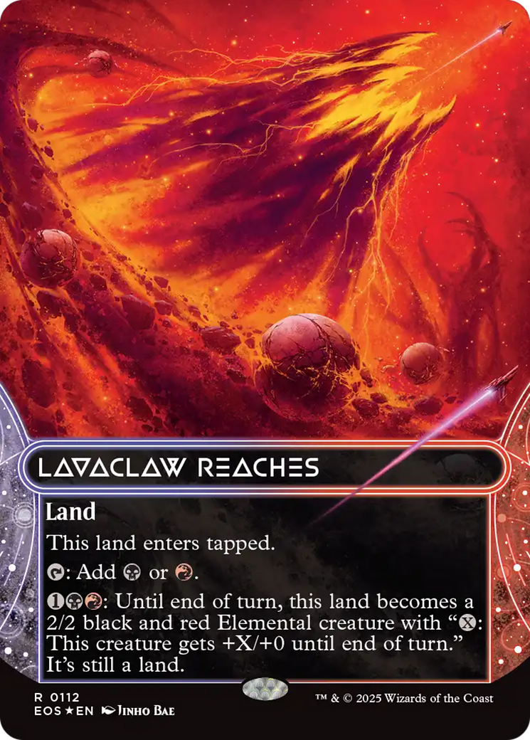 Lavaclaw Reaches (0112) (Borderless) (Galaxy Foil) [Edge of Eternities: Stellar Sights]