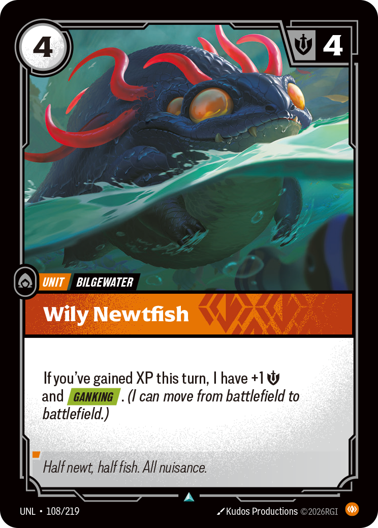 Wily Newtfish (UNL-108/219) [Riftbound: Unleashed]