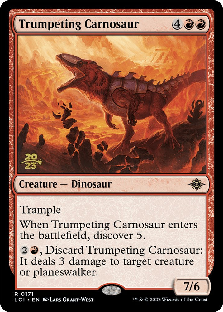 Trumpeting Carnosaur [The Lost Caverns of Ixalan Prerelease Cards]