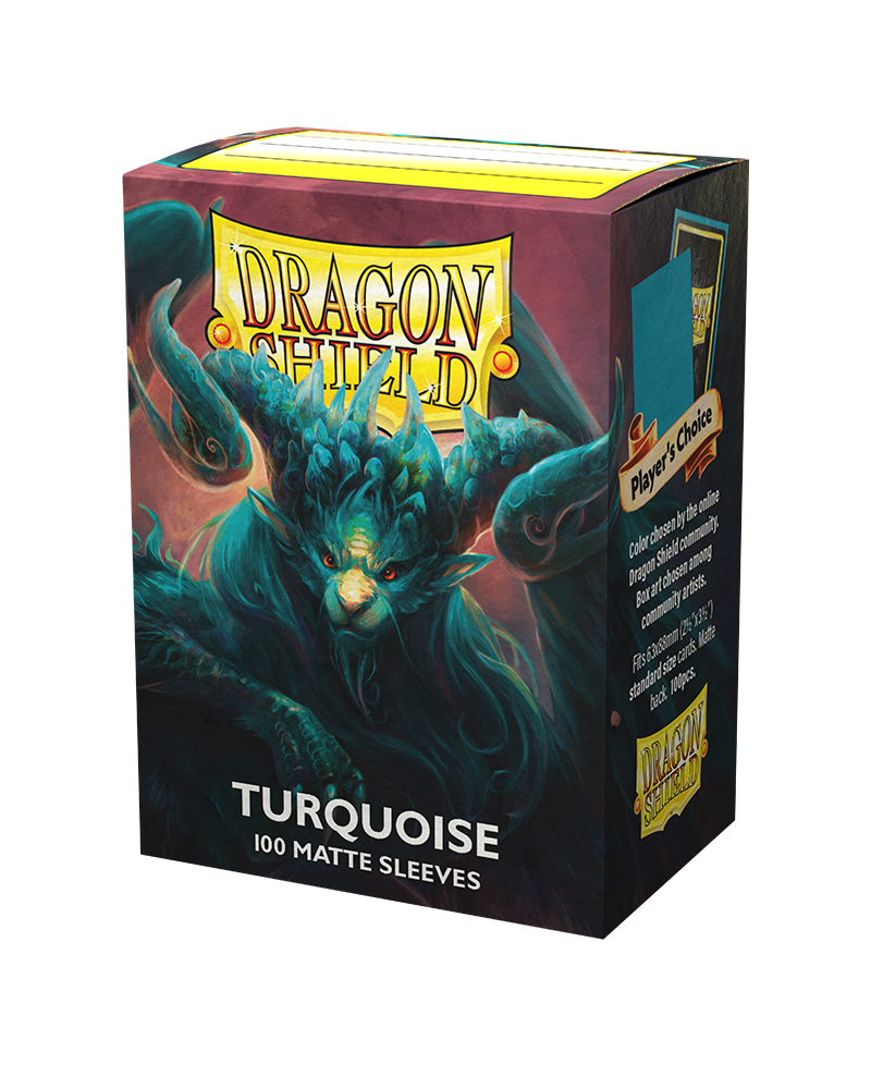 Dragon Shield: Standard 100ct Sleeves - Turquoise (Matte)