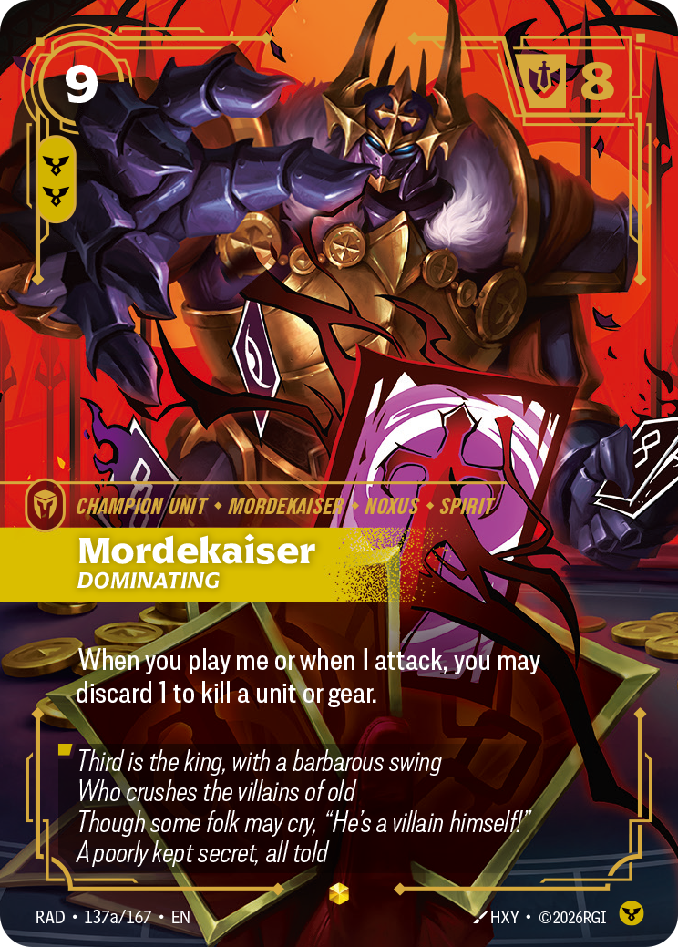 Mordekaiser, Dominating (Alternate Art) (RAD-137a/167) [Riftbound: Radiance]
