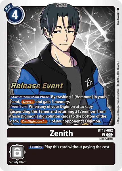 Zenith [BT18-092] [Release Special Booster Ver.2.0 Pre-Release Cards]