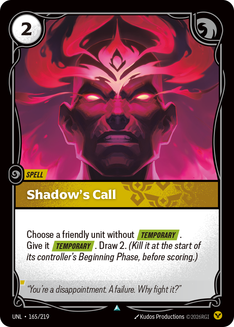 Shadow's Call (UNL-165/219) [Riftbound: Unleashed]