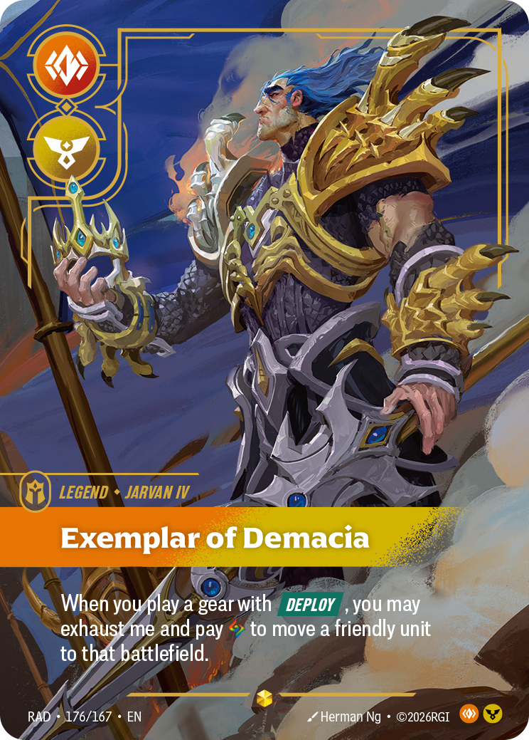 Jarvan IV - Exemplar of Demacia (Overnumbered) (RAD-176/167) [Riftbound: Radiance]