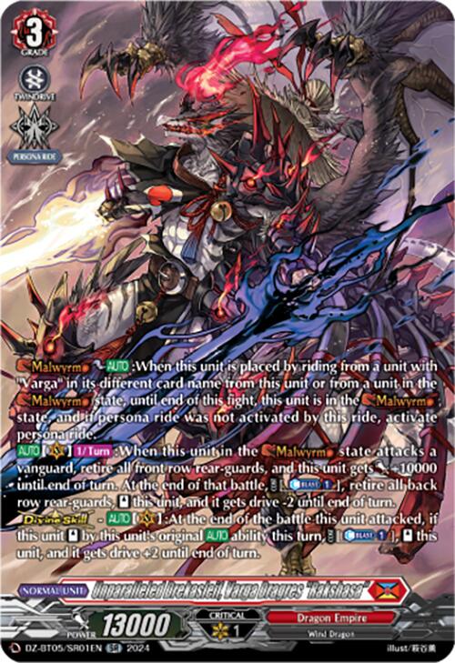 Unparalleled Drekasleif, Varga Dragres "Rakshasa" (DZ-BT05/SR01EN) [DZ-BT05: Omniscient Awakening]