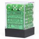 Chessex - CHX25805 - Opaque Green/WHite 36D6