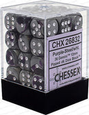 Chessex - CHX26832 - Gemini Purple-Steel/White 36D6