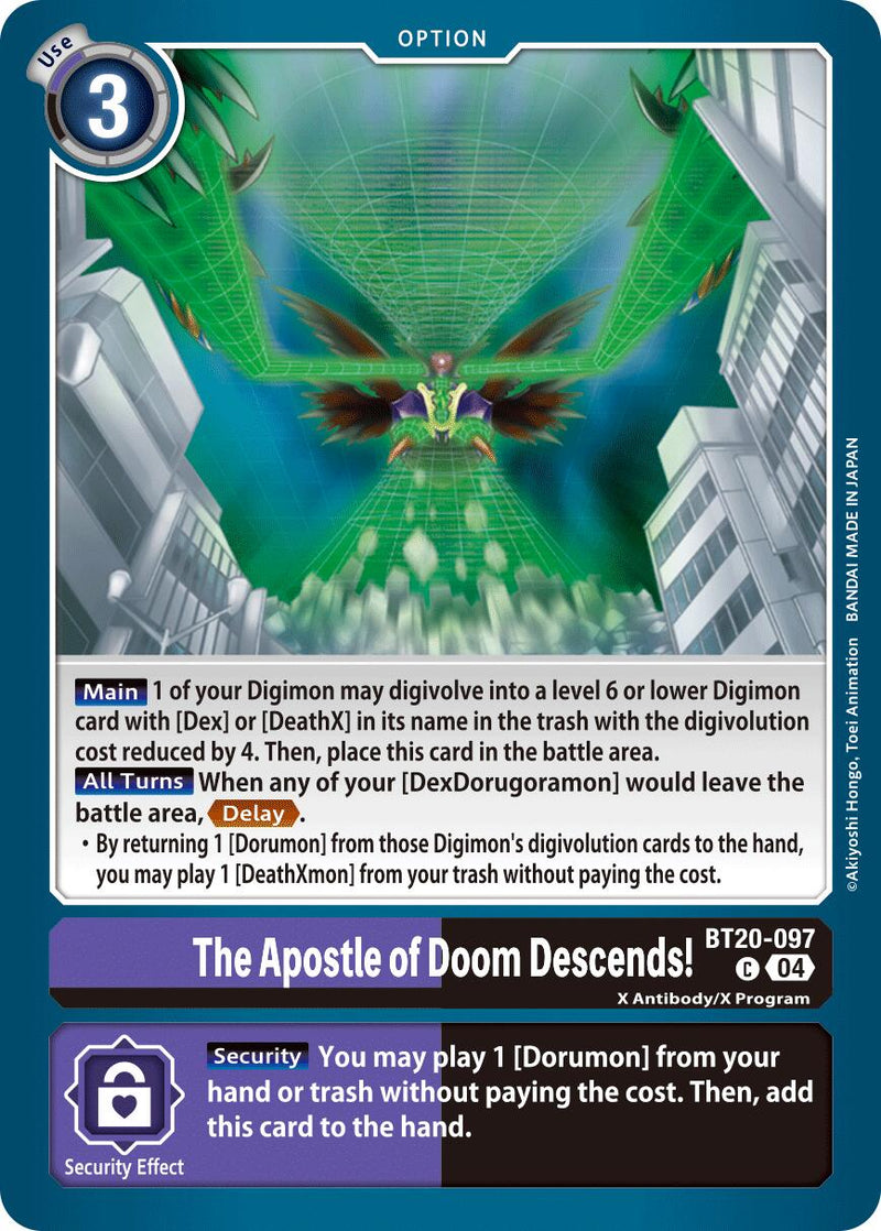 The Apostle of Doom Descends! [BT20-097] [Release Special Booster Ver.2.5]