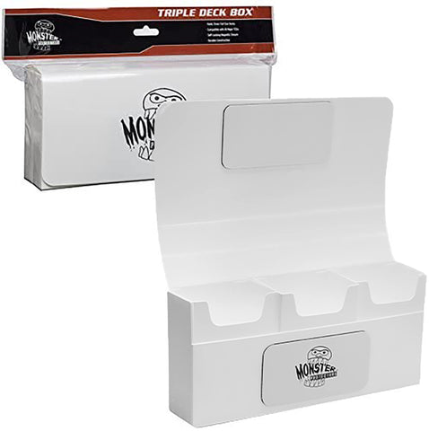 Monster - Matte White - Triple Deck Box