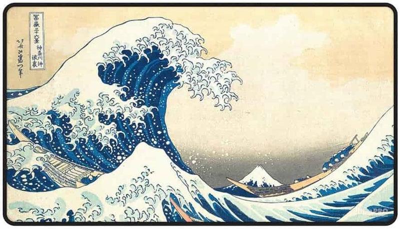 Ultra PRO: Black-Stitched Playmat - Fine Art (The Great Wave Off Kanagawa)