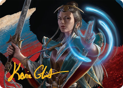 Narset, Jeskai Waymaster Art Card (44/54) (Gold-Stamped Signature) [Tarkir: Dragonstorm Art Series]