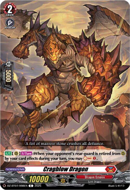 Cragblow Dragon (DZ-BT07/098EN) [Moon Fangs & Cerulean Blaze]