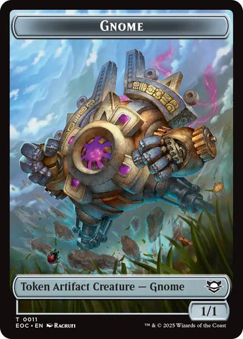 Gnome // Golem (0014) Double-Sided Token [Edge of Eternities Commander Tokens]