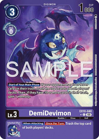 DemiDevimon [EX10-040] (Limited Foil) [Sinister Order]