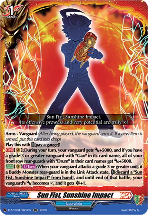 Sun Fist, Sunshine Impact (DZ-TB01/029EN) (DZ-TB01/029EN) [Future Card Buddyfight]