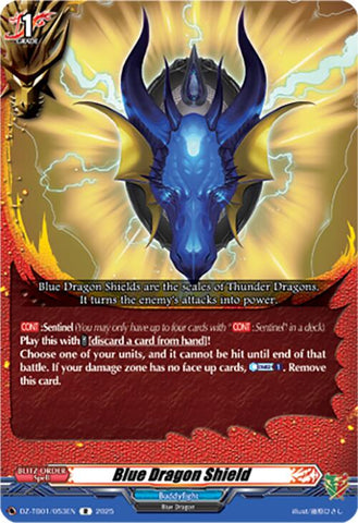 Blue Dragon Shield (DZ-TB01/053EN) (DZ-TB01/053EN) [Future Card Buddyfight]
