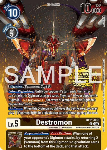 Destromon [BT21-060] (Championship 25-26 Season 2 Tamers Pack) [World Convergence]