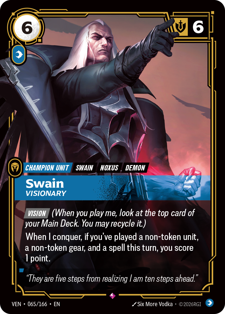 Swain, Visionary (VEN-065/166) [Riftbound: Vendetta]