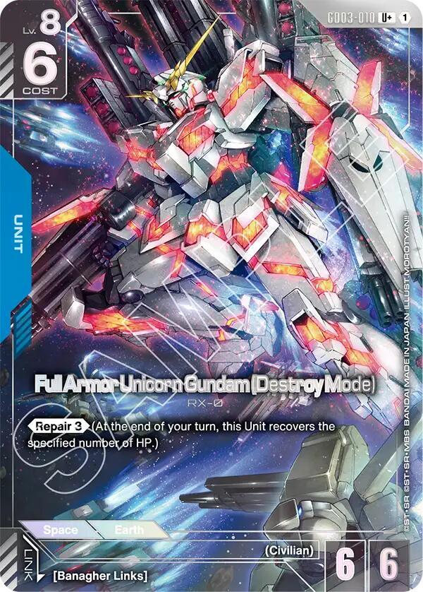 Full Armor Unicorn Gundam (Destroy Mode) RX-0 [GD03-010] (U+)