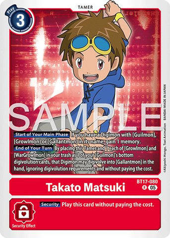 Takato Matsuki [BT17-080] (Reprint) [Advanced Booster Digimon Generation]