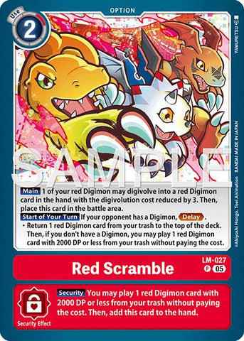 Red Scramble [LM-027] (Reprint) [Advanced Booster Digimon Generation]