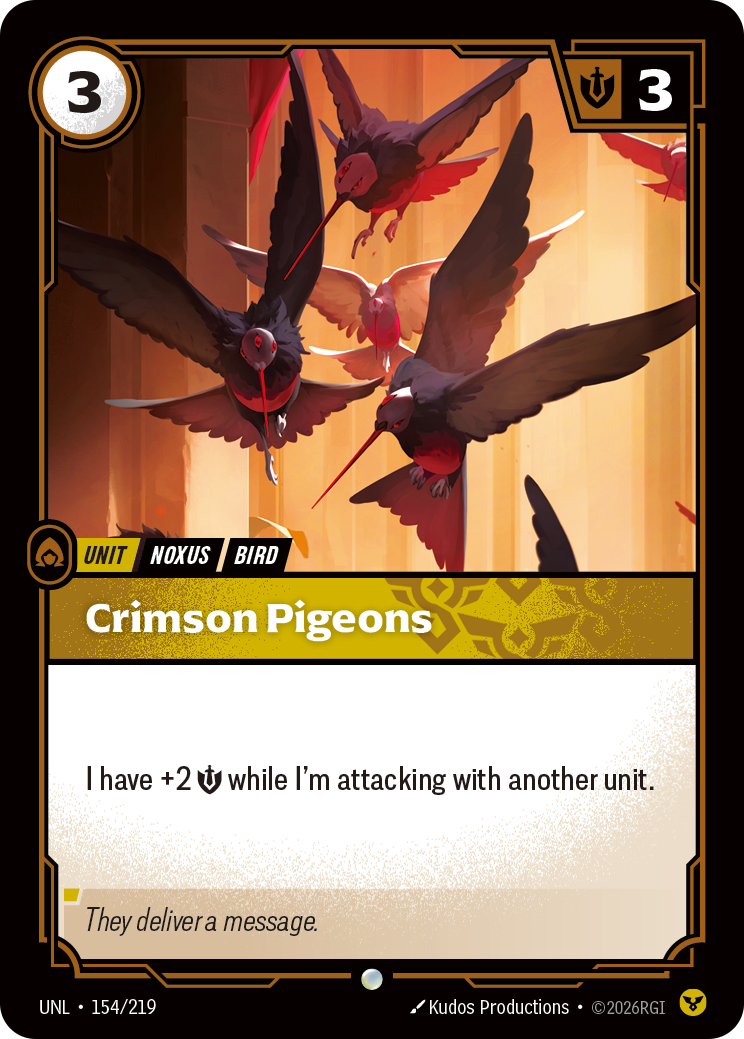 Crimson Pigeons (UNL-154/219) [Riftbound: Unleashed]
