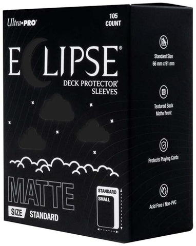 Ultra PRO: Standard 105ct Sleeves - Eclipse Matte (Jet Black)