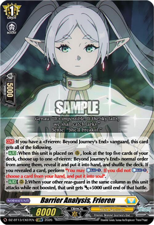 Barrier Analysis, Frieren (DZ-BT13/EX07EN) [Parallactic Clash]