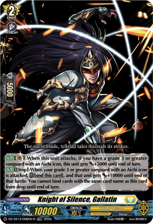 Knight of Silence, Gallatin (TDR) (DZ-SS13/008EN-R) [Blaster Blade Start Deck]