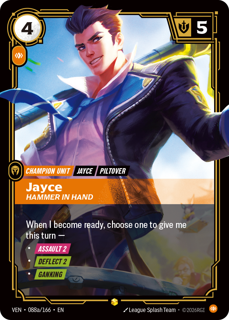 Jayce, Hammer in Hand (Alternate Art) (VEN-088a/166) [Riftbound: Vendetta]