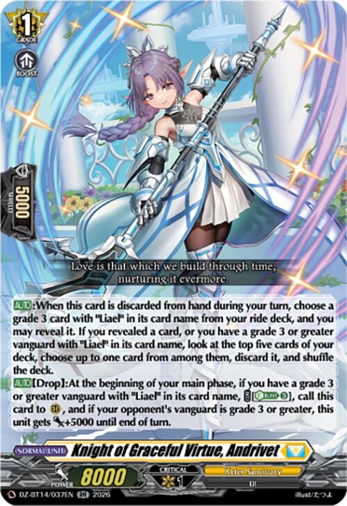 Knight of Graceful Virtue, Andrivet (DZ-BT14/037EN) [Envoys of the Crimson Moon]