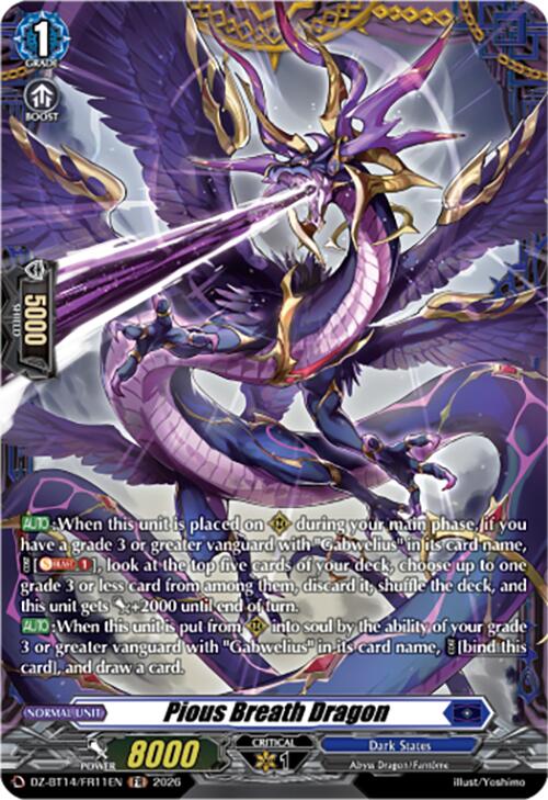 Pious Breath Dragon (DZ-BT14/FR11EN) [Envoys of the Crimson Moon]