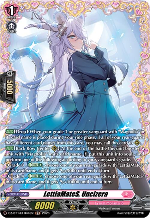 LettiaMateS, Uncizera (DZ-BT14/FR44EN) [Envoys of the Crimson Moon]