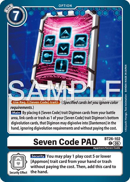 Seven Code PAD [BT26-102] [Timeless Bonds]