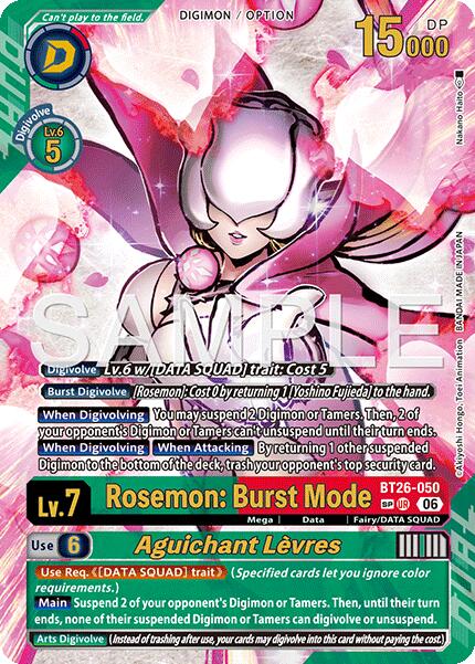 Rosemon: Burst Mode // Aguichant Levres [BT26-050] [Timeless Bonds]