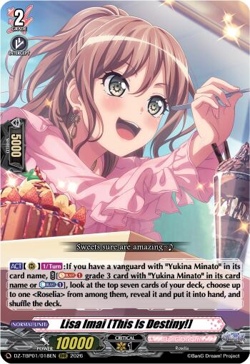 Lisa Imai [This Is Destiny!] (DZ-TBP01/018EN) [BanG Dream! Girls Band Party!]