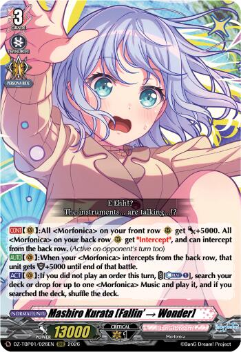 Mashiro Kurata [Fallin -] Wonder] (DZ-TBP01/026EN) [BanG Dream! Girls Band Party!]