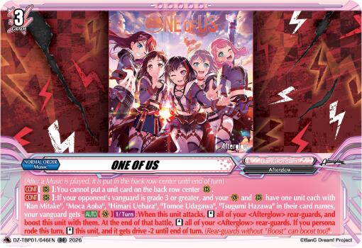 ONE OF US (DZ-TBP01/046EN) [BanG Dream! Girls Band Party!]