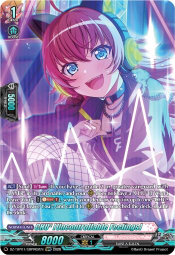 CHU2 [Uncontrollable Feelings] (DZ-TBP01/GBPR62EN) [BanG Dream! Girls Band Party!]