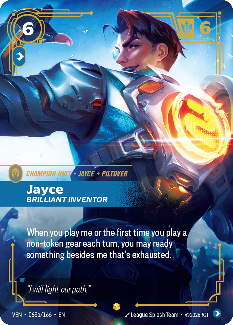 Jayce, Brilliant Inventor (Alternate Art) (VEN-068a/166) [Riftbound: Vendetta]