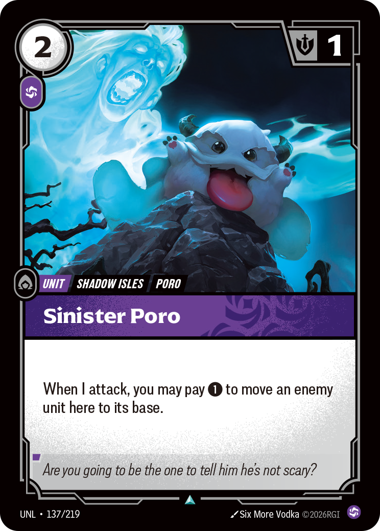 Sinister Poro (UNL-137/219) [Riftbound: Unleashed]