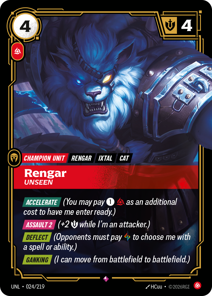 Rengar - Unseen (UNL-024/219) [Riftbound: Unleashed]